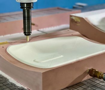 Op-2 Foam Machining MachineTek frequently designs tooling and fixtures to assist in the fabrication of honeycomb and foam core details. This becomes necessary to support core material in certain situations, especially when the material must be machined on both sides.